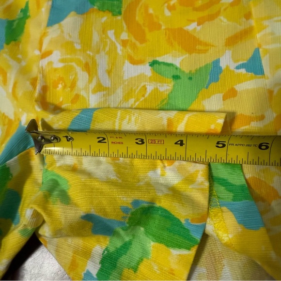 Lilly Pulitzer Sunglow Yellow Rose Short Women’s Size 00 Cotton Zipper Floral - Picture 6 of 8